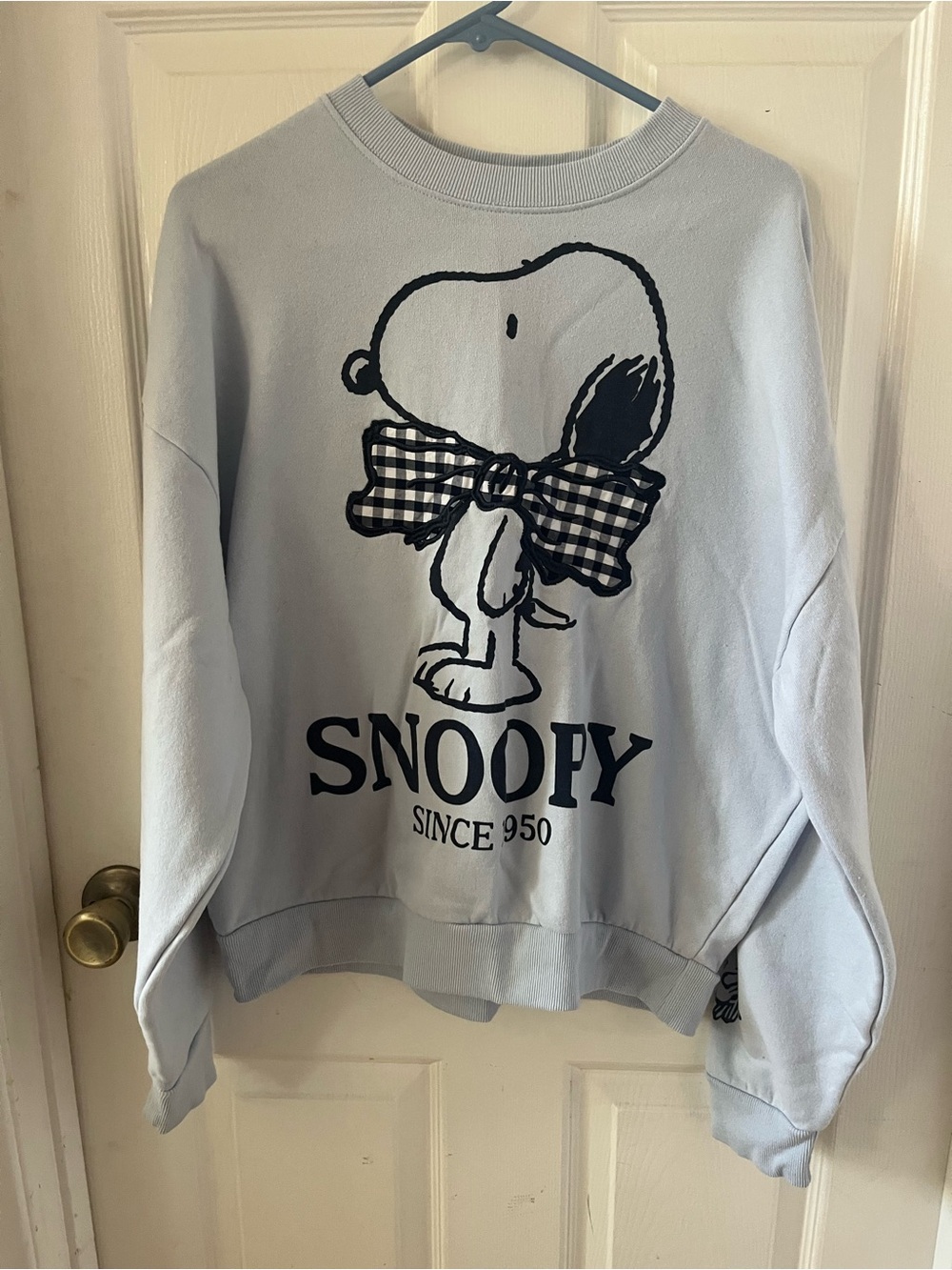 Snoopy Graphic Pullover Oversized
Sweatshirt - Light Gray